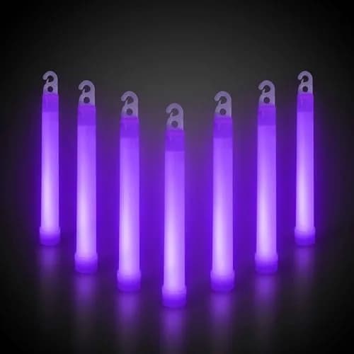 Windy City Novelties 25 Pack - 6” Premium Glow Sticks (Purple) | Long-Lasting Brightness for Parties & Events thumbnail 1