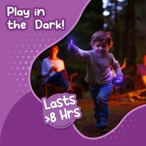 Windy City Novelties 25 Pack - 6” Premium Glow Sticks (Purple) | Long-Lasting Brightness for Parties & Events thumbnail 5