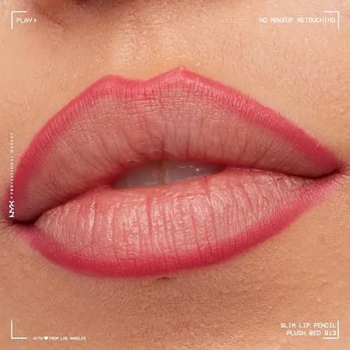 NYX PROFESSIONAL MAKEUP Slim Lip Pencil, Plush Red | Long-Lasting Creamy Lip Liner 0.04 oz (1.1g) thumbnail 6