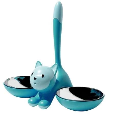 Alessi Tigrito Cat Bowl Black with Stainless Steel Insert | Designer Miriam Mirri thumbnail 5