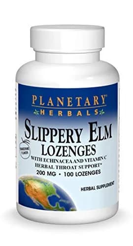 Planetary Herbals Slippery Elm Lozenges 100 Count | Herbal Throat Care with Vitamin C & Echinacea thumbnail 1