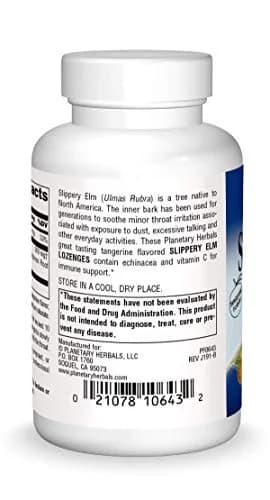 Planetary Herbals Slippery Elm Lozenges 100 Count | Herbal Throat Care with Vitamin C & Echinacea thumbnail 2