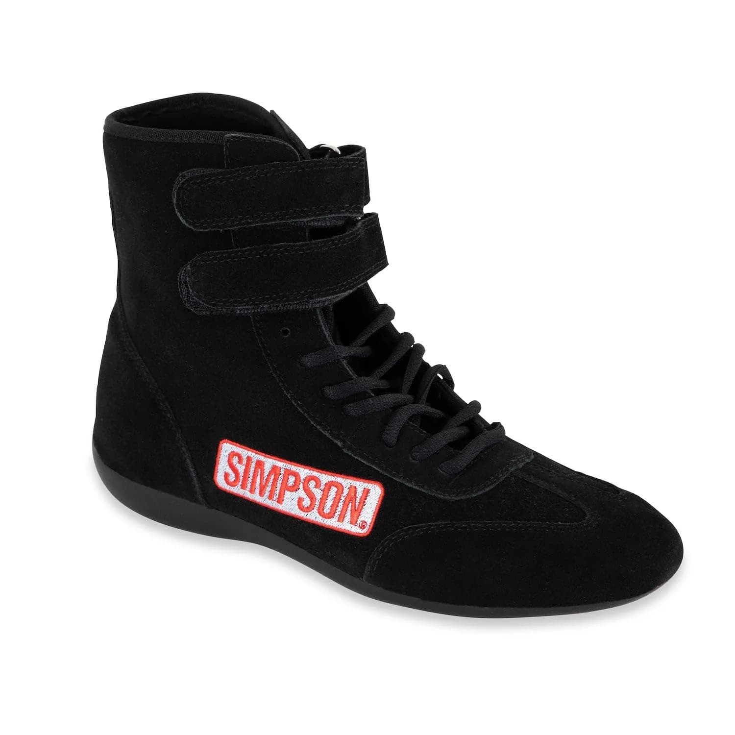 Simpson Racing The Hightop Driving Shoes Black Size 9 (US) / 42.5 (EU) SFI 3.3/5 Approved — Black
