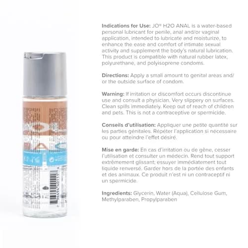 JO Water Based Anal Lube 120ml (4 fl oz) | Smooth, Long-Lasting Glide for Anal Play thumbnail 2