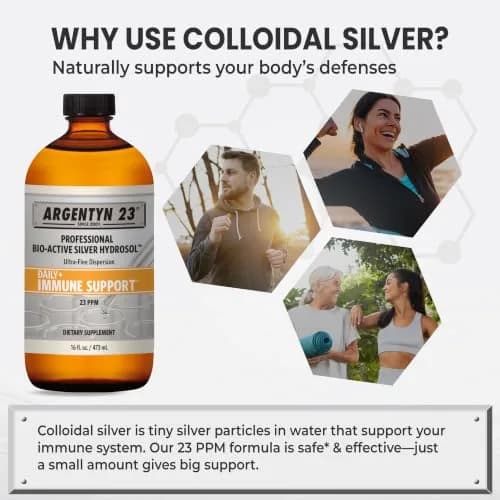 Argentyn 23 Bio-Active Silver Hydrosol, 16 fl oz | Immune Support with 98% Silver Ions thumbnail 4