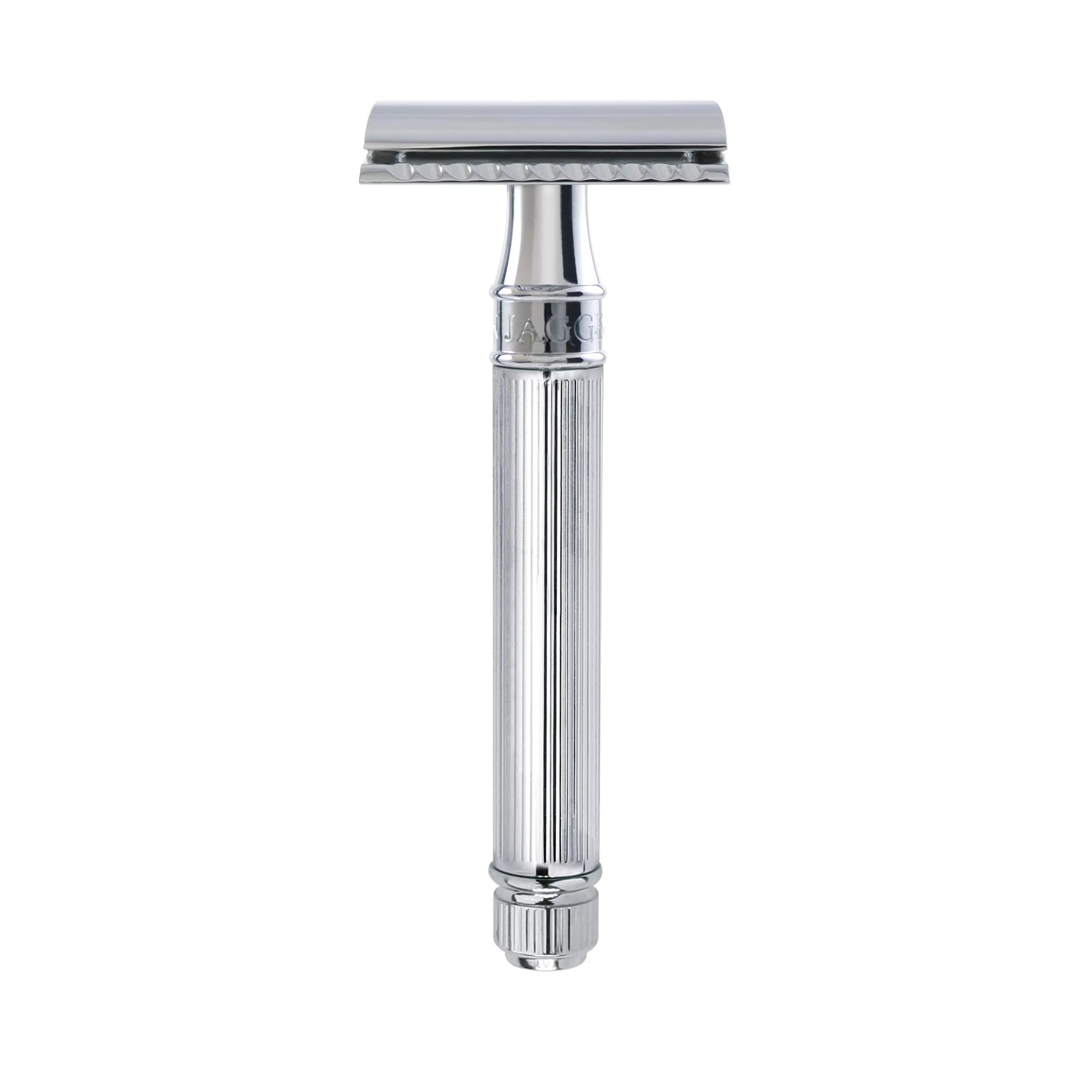Edwin Jagger DE87BLAMZ Classic Double Edge Safety Razor Imitation Ivory | Eco-Friendly & Reusable — Chrome Lined