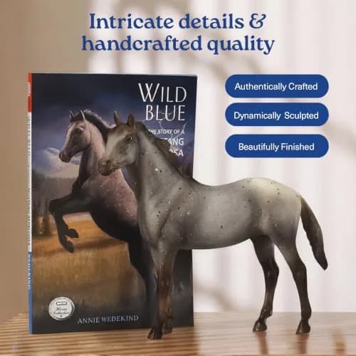 Breyer Classics Wild Blue Horse Toy Set with Book 1:12 Scale | Educational & Collectible thumbnail 5