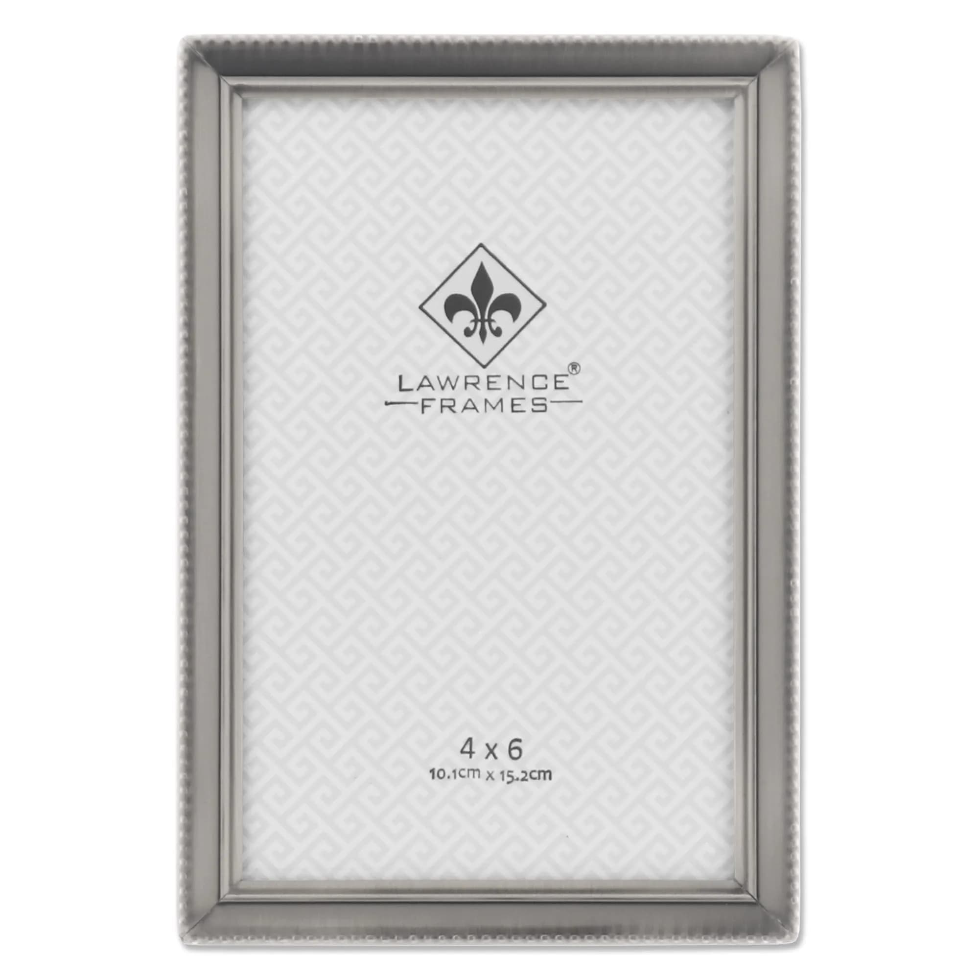 Lawrence Frames Antique Pewter 4x6 Picture Frame | Bead Border Design, Heavy Gauge Steel
