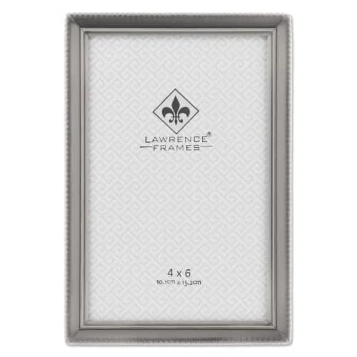 Lawrence Frames Antique Pewter 4x6 Picture Frame | Bead Border Design, Heavy Gauge Steel thumbnail 1