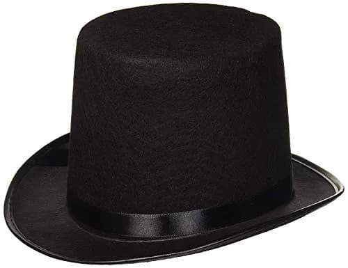 Rhode Island Novelty Deluxe Black Magician Butler Formal Costume Top Hat | One Size Felt thumbnail 3