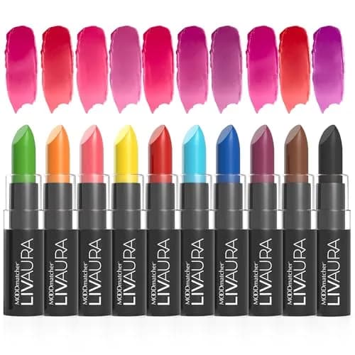 MOODmatcher Color Changing Lipstick 10 Pack | Personalized Lip Color, 12-Hour Wear, Moisturizing thumbnail 1