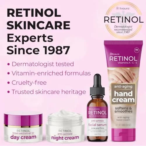 Retinol Hand Cream for Women - Anti-Aging Lotion for Dry Hands | Supports Wrinkle & Age Spot Reduction thumbnail 6