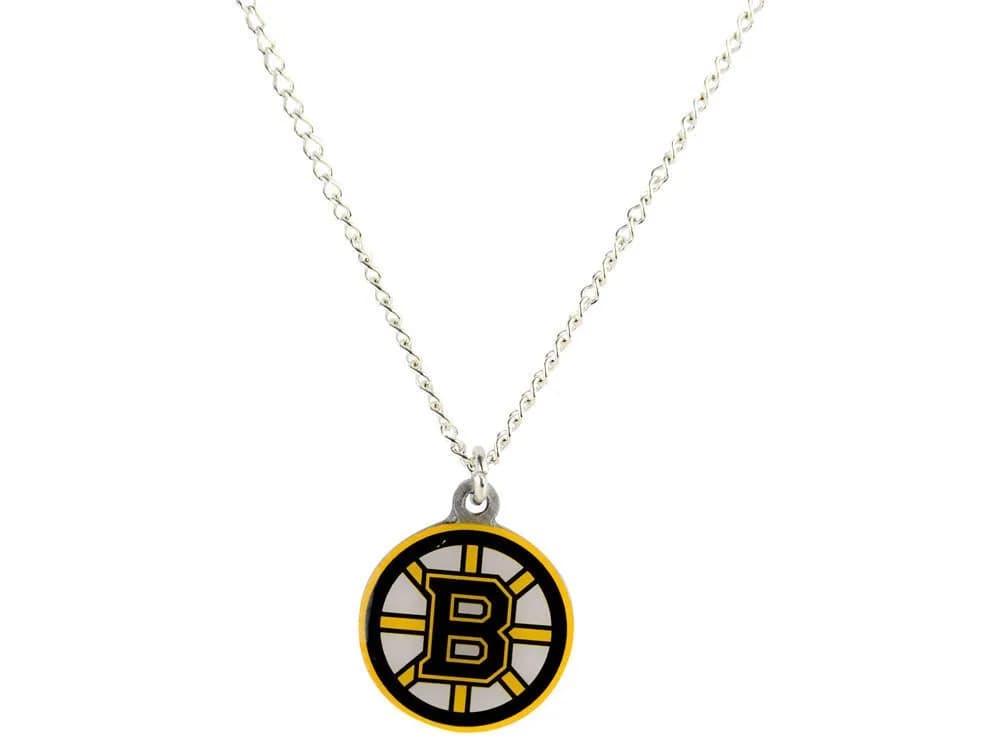 aminco NHL Boston Bruins Team Logo Necklace | Unisex Fan Jewelry, 4 in, Metal, Spring Clasp — Boston Bruins