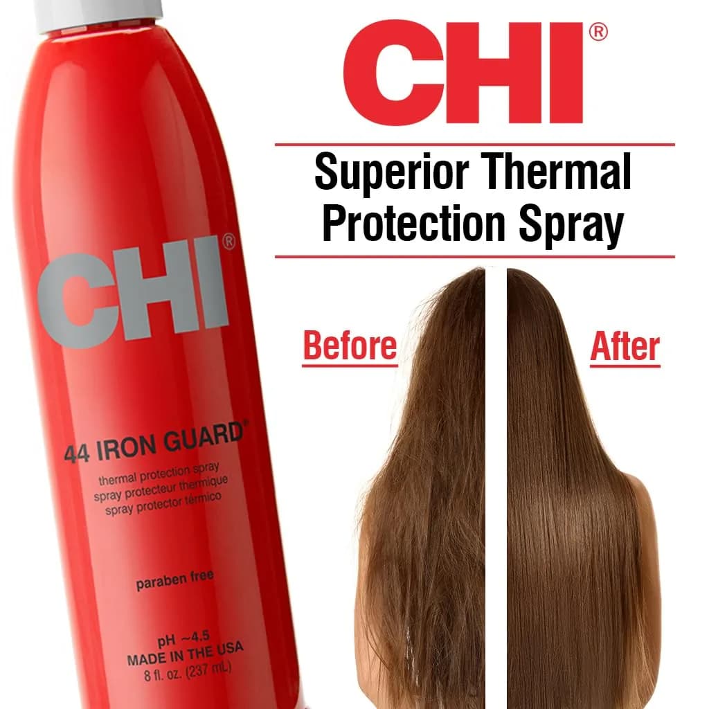 CHI 44 Iron Guard Thermal Protection Spray 237ml (8 Fl Oz) | Shields Hair from Heat Damage Up to 450°F - view 2