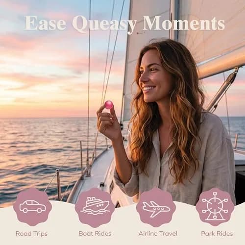 Three Lollies Queasy Drops Natural Motion Sickness Support - Non-Drowsy Lozenges for Nausea, Upset Stomach, Car & Sea Sickness, Gluten-Free, 12 Count thumbnail 5