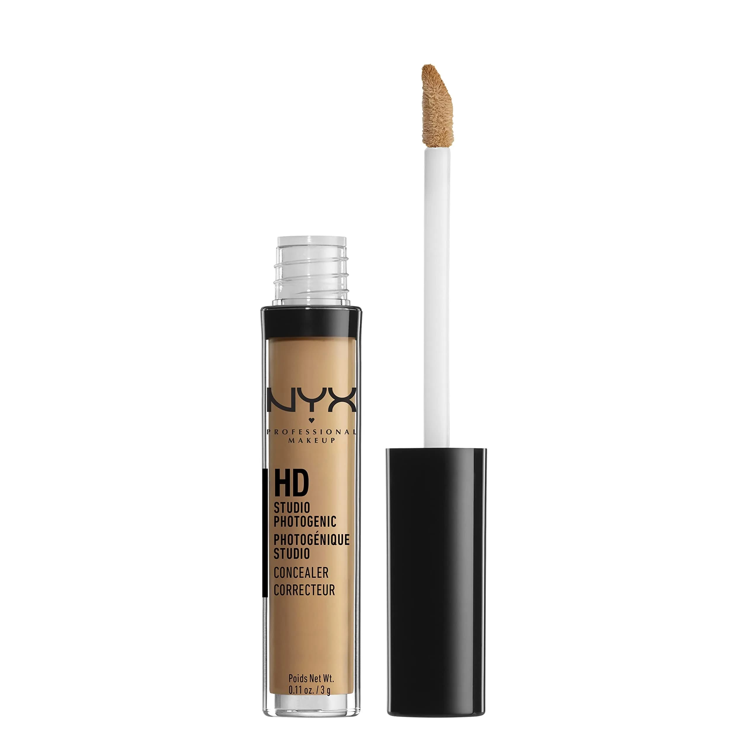 NYX PROFESSIONAL MAKEUP HD Studio Photogenic Concealer Wand, Medium Coverage - Tan 2.96ml (0.11 Fl Oz) | PETA Certified Cruelty-Free — 07 TAN