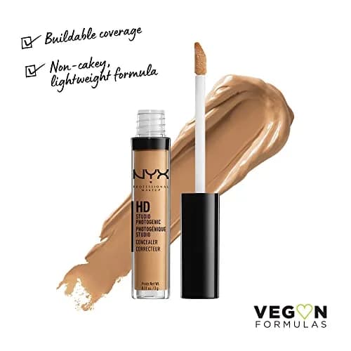 NYX PROFESSIONAL MAKEUP HD Studio Photogenic Concealer Wand, Medium Coverage - Tan 2.96ml (0.11 Fl Oz) | PETA Certified Cruelty-Free thumbnail 2
