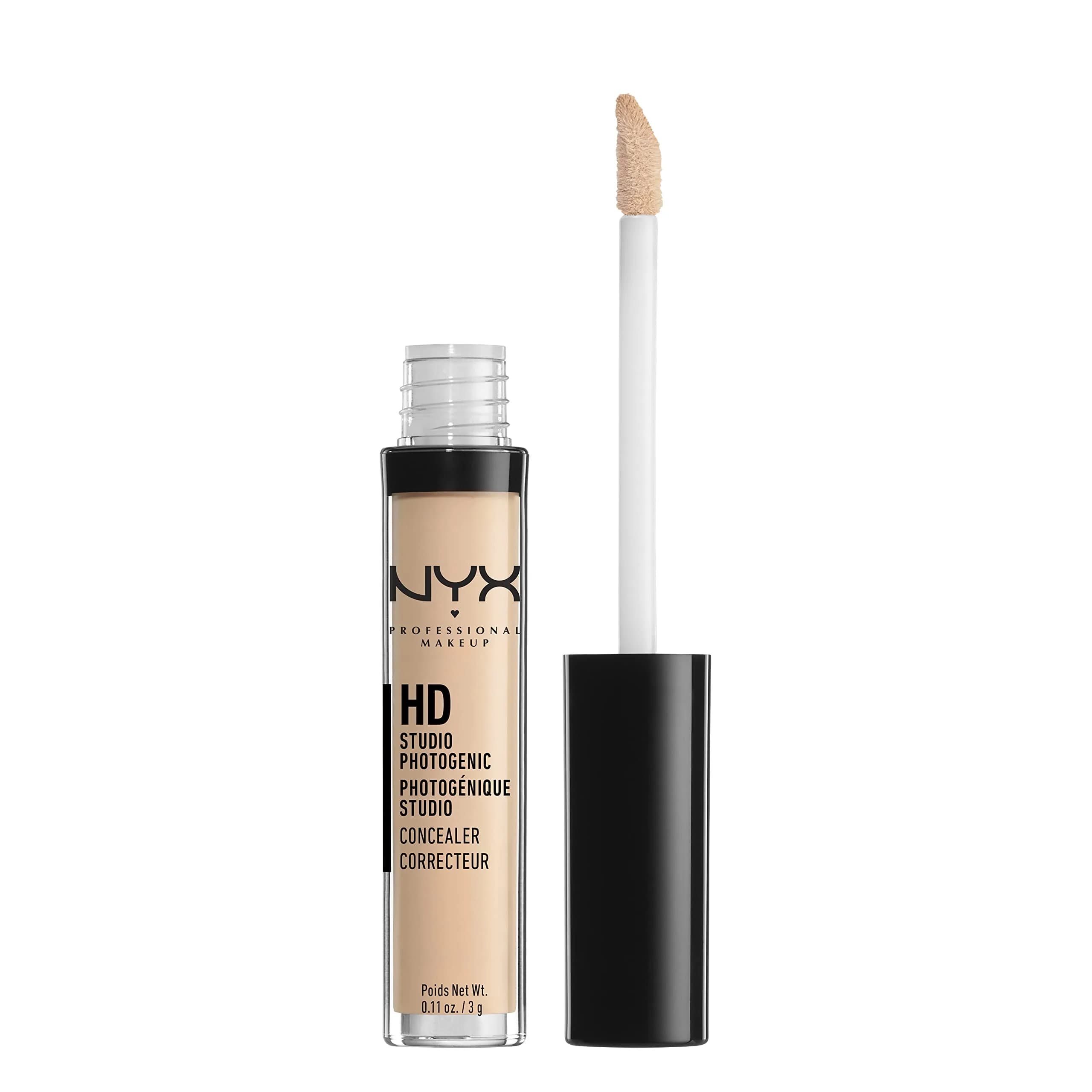 NYX PROFESSIONAL MAKEUP HD Studio Photogenic Concealer Wand, Light | Medium Coverage, 0.11 Fl Oz