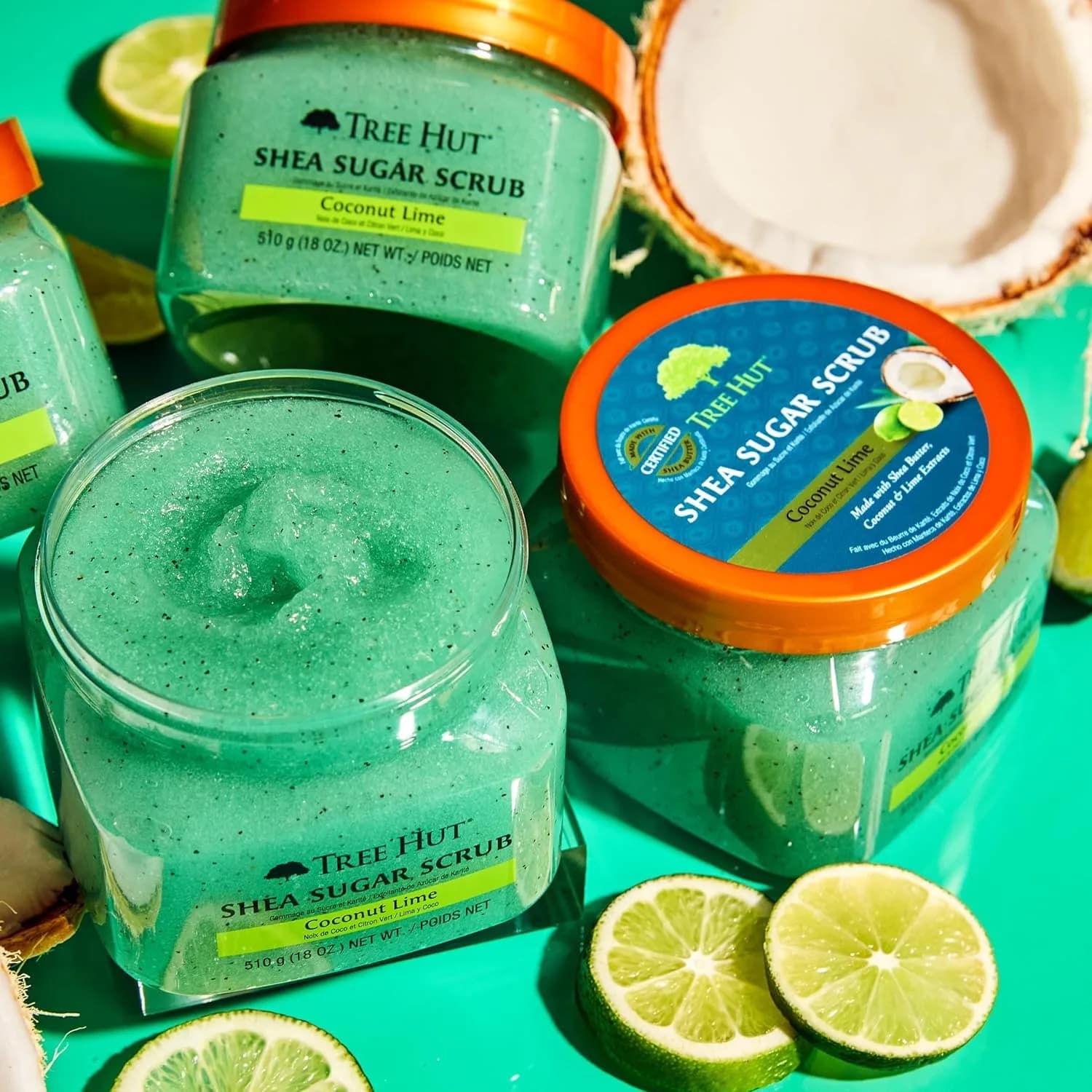 Tree Hut Coconut Lime Body Scrub 510g (18 Oz) | Exfoliating Sugar Scrub for Soft, Glowing Skin - view 3
