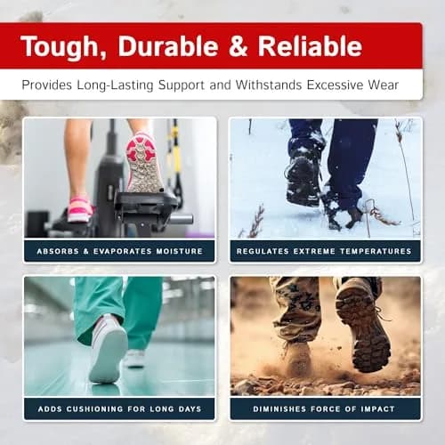 The Felt Store Wool Felt Insoles for Men and Women | 13mm Thick Shoe Inserts for Cold Weather (70-120 chars) thumbnail 4