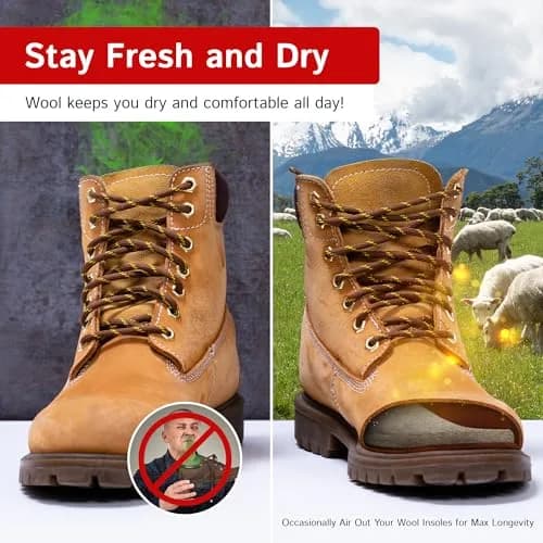 The Felt Store Wool Felt Insoles for Men and Women | 13mm Thick Shoe Inserts for Cold Weather (70-120 chars) thumbnail 5