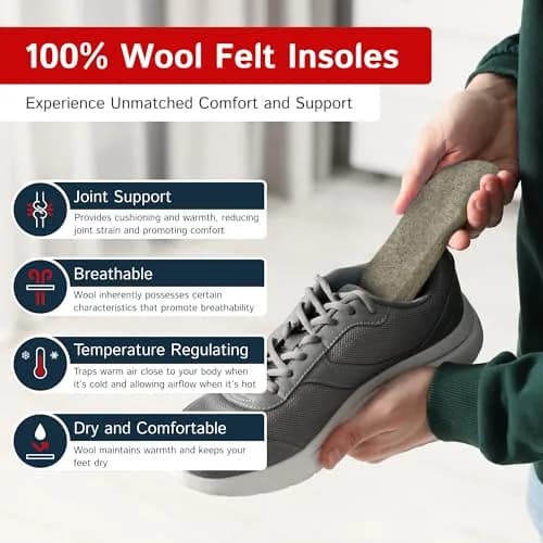 The Felt Store Wool Felt Insoles for Men and Women | 13mm Thick Shoe Inserts for Cold Weather (70-120 chars) thumbnail 3