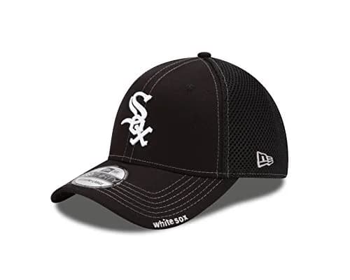 New Era MLB Chicago White Sox NEO 39Thirty Stretch Fit Cap Large/X-Large Black | Officially Licensed MLB Fan Hat thumbnail 1