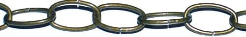 Koch Decorator Chain #10 50ft Antique Brass | Light Duty Hanging Chain for Home Use