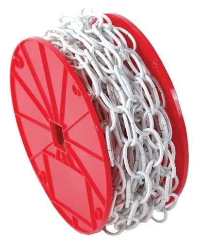 Koch Decorator Chain #10 50ft White Finish | Light Duty Hanging Chain for Home Use thumbnail 1