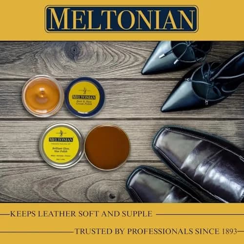 Meltonian Cream Shoe Polish - Leather & Boot Polish, Oil-Based with Beeswax, 60+ Colors, Neutral | Restores & Protects thumbnail 7