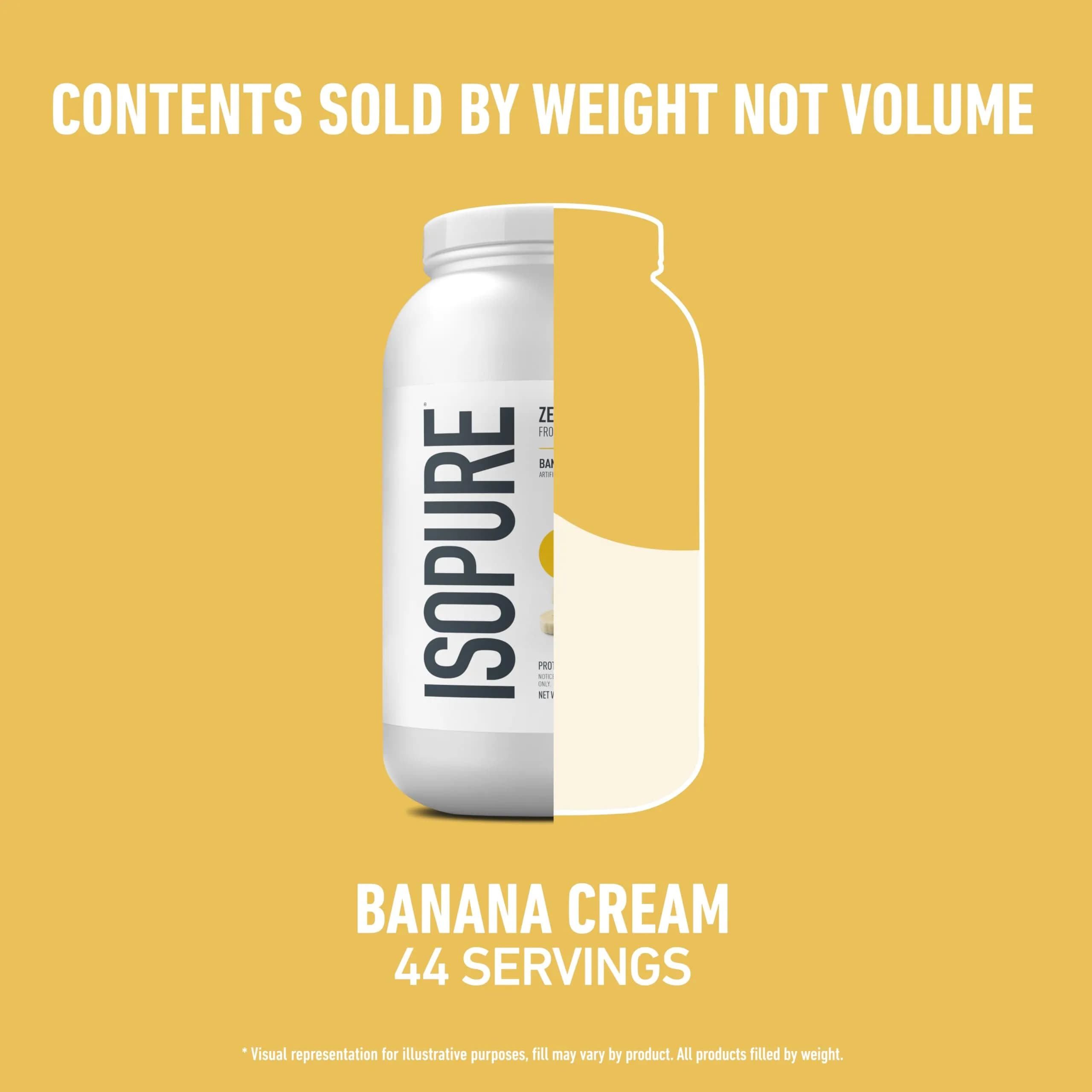 Isopure Zero Carb 100% Pure Whey Isolate Protein Powder Banana Cream 3lb (1.36kg) | 25g Protein Per Serving - view 8
