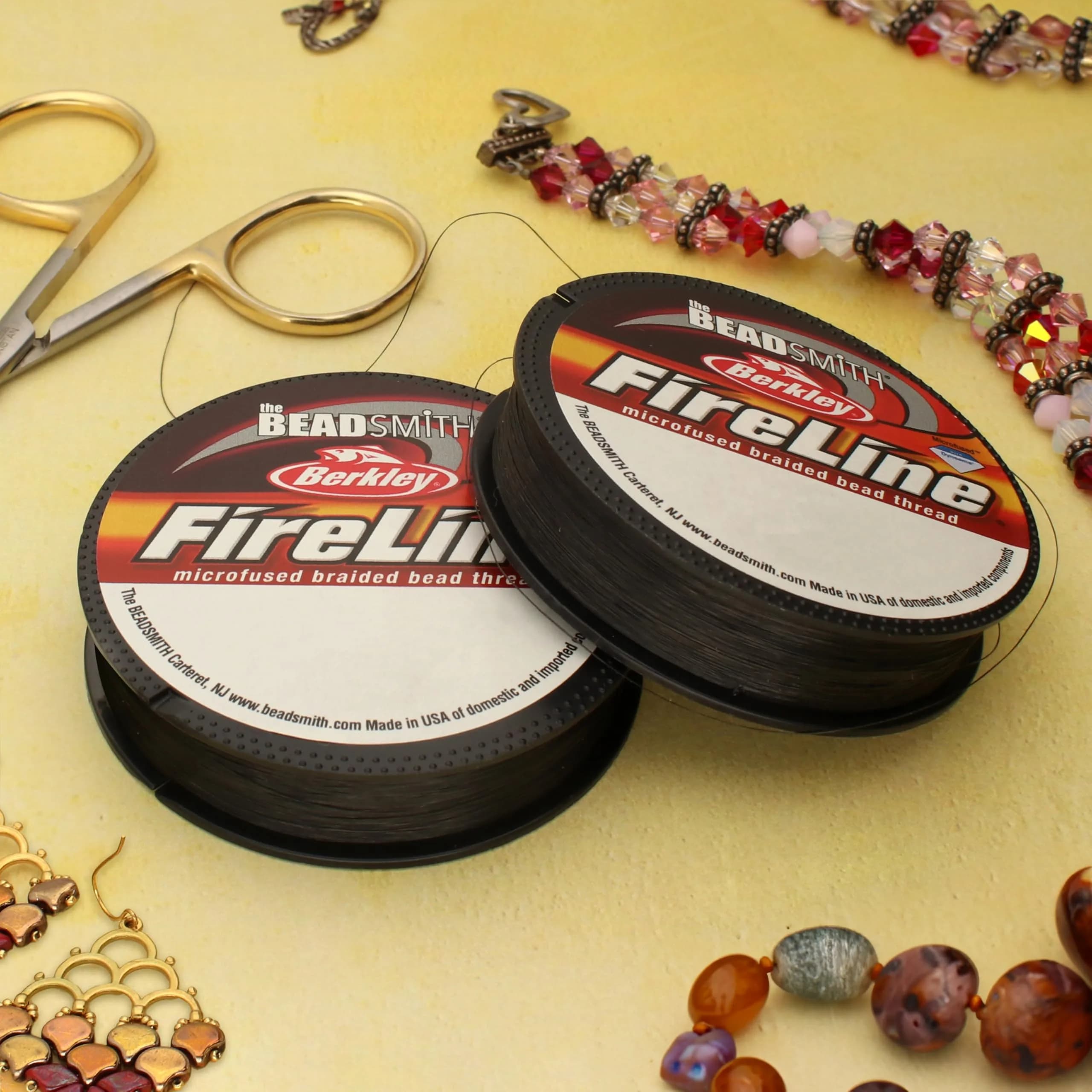 The Beadsmith Fireline Braided Thread 4lb Test 50 Yards 0.12mm Smoke Grey | Strongest Fiber Per Diameter - view 2