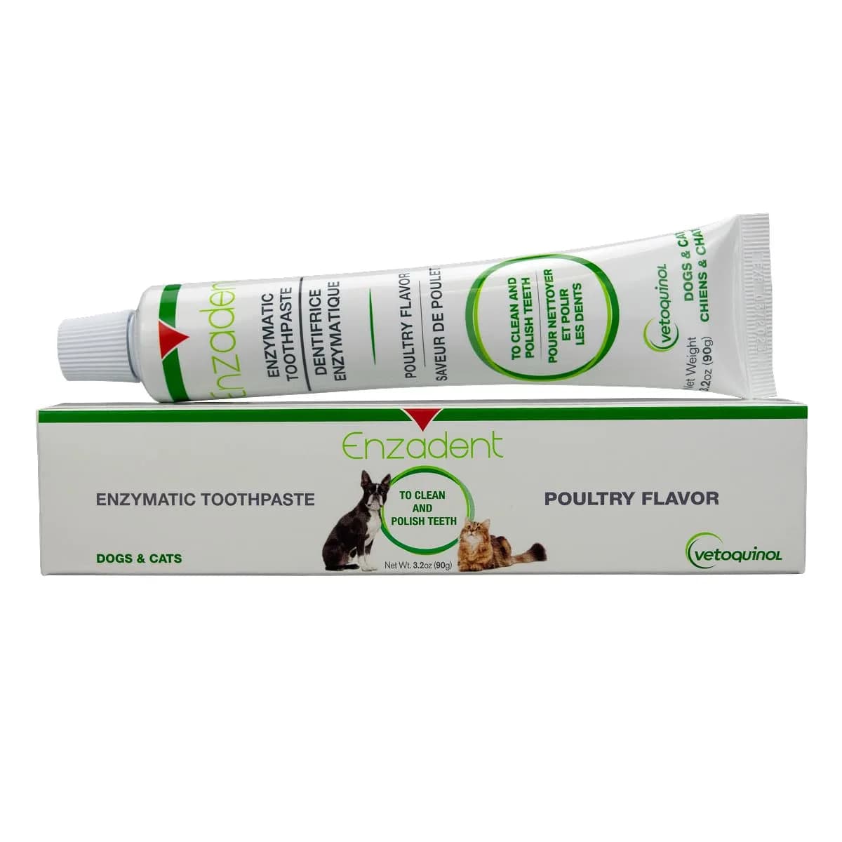 Vetoquinol Enzadent Enzymatic Toothpaste 3.2 oz | Poultry-Flavored Pet Oral Care