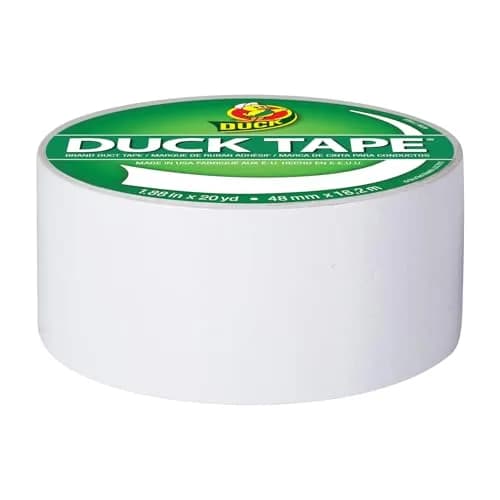 Duck White Single Roll Duct Tape 1.88" x 20 yd (156 g) | Heavy Duty Adhesive for Repairs & Crafts thumbnail 2