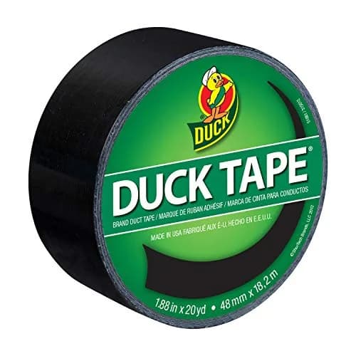 Duck Brand Black Duct Tape, Single Roll, 1.88" x 20 Yds | Heavy Duty Adhesive for Repairs & Crafts — Black