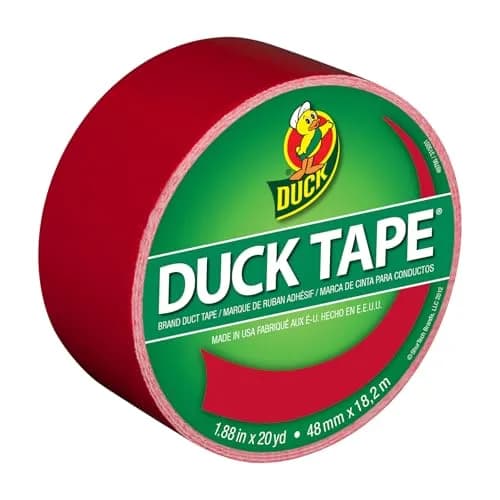 Duck Cha Cha Cherry Heavy Duty Duct Tape 1.88" x 20 yd (5.5 cm x 18.3 m) | Water-Resistant for Crafts & Repairs thumbnail 1