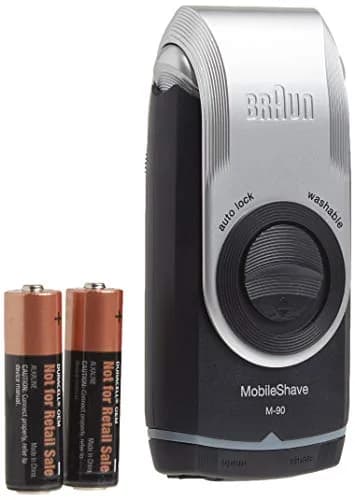 Braun M90 Mobile Electric Shaver for Men, Silver | Battery Operated Foil Shaver with Precision Trimmer thumbnail 4