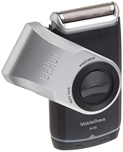 Braun M90 Mobile Electric Shaver for Men, Silver | Battery Operated Foil Shaver with Precision Trimmer thumbnail 1