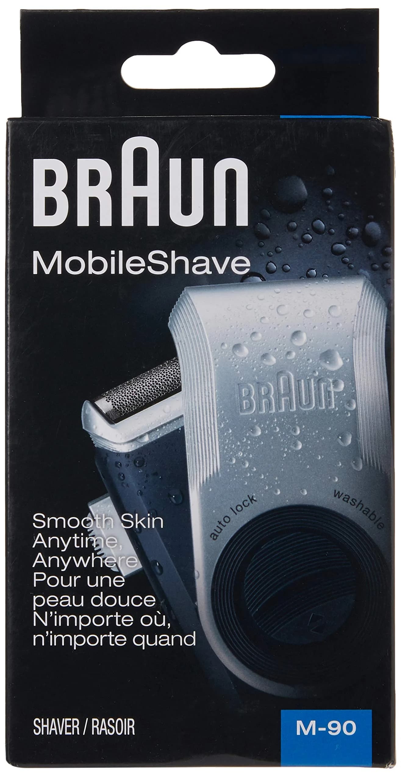 Braun M90 Mobile Electric Shaver for Men, Silver | Battery Operated Foil Shaver with Precision Trimmer - view 2