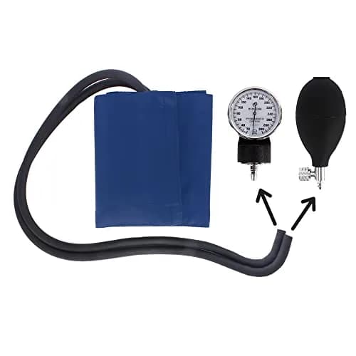Dixie EMS Deluxe Aneroid Sphygmomanometer Blood Pressure Set with Adult Cuff, Carrying Case & Calibration Tool - Navy | 25.4cm-40.6cm (10"-16") thumbnail 4
