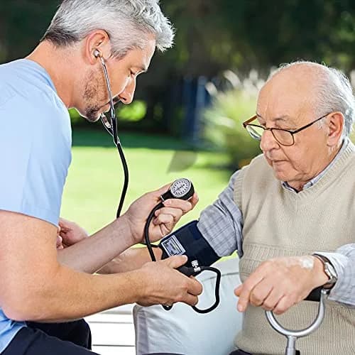 Dixie EMS Deluxe Aneroid Sphygmomanometer Blood Pressure Set with Adult Cuff, Carrying Case & Calibration Tool - Navy | 25.4cm-40.6cm (10"-16") thumbnail 3
