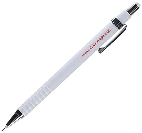 Zebra Color Flight 0.5mm Lead Mechanical Pencil, White Body | Precise, Refillable, for Students & Professionals thumbnail 1