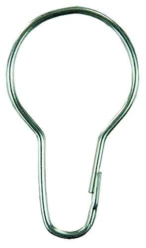 JR Products Metal Shower Curtain Rings - Pack of 12 | Zinc Plated Steel for Durability thumbnail 1