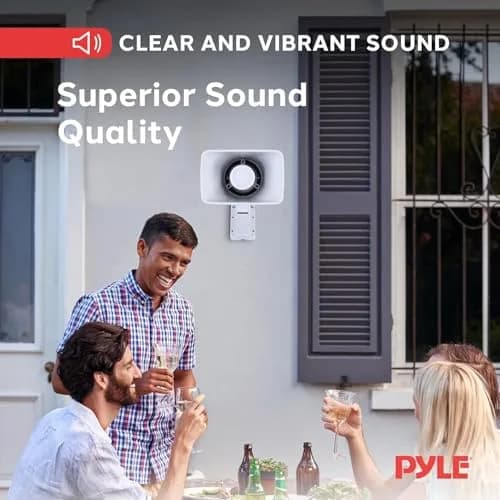 Pyle Indoor / Outdoor PA Horn Speaker - 6" PA Speaker With 8 Ohms Impedance & 50 Watts Peak Power - Mounting Bracket & Hardware Included - White thumbnail 4