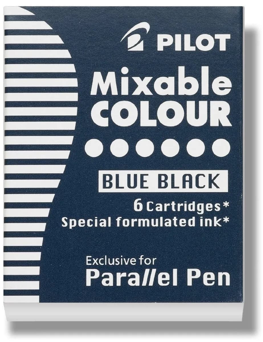 PILOT Parallel Mixable Color Ink Refills for Calligraphy Pens, Blue Black, 6-Pack | Smooth Ink Flow - main product image