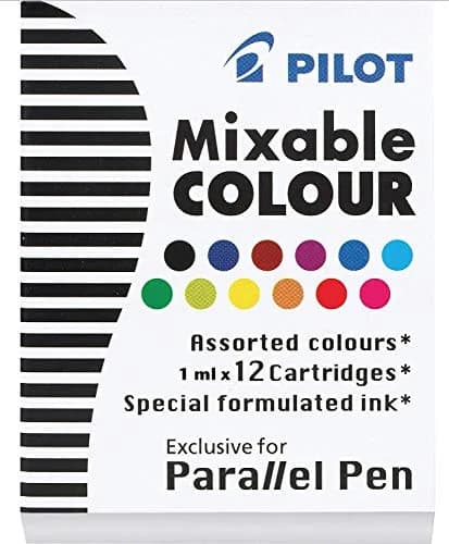 Pilot Parallel Mixable Color Ink Refills for Calligraphy Pens, 12-Pack | Smooth Ink Flow for Students & Professionals thumbnail 1