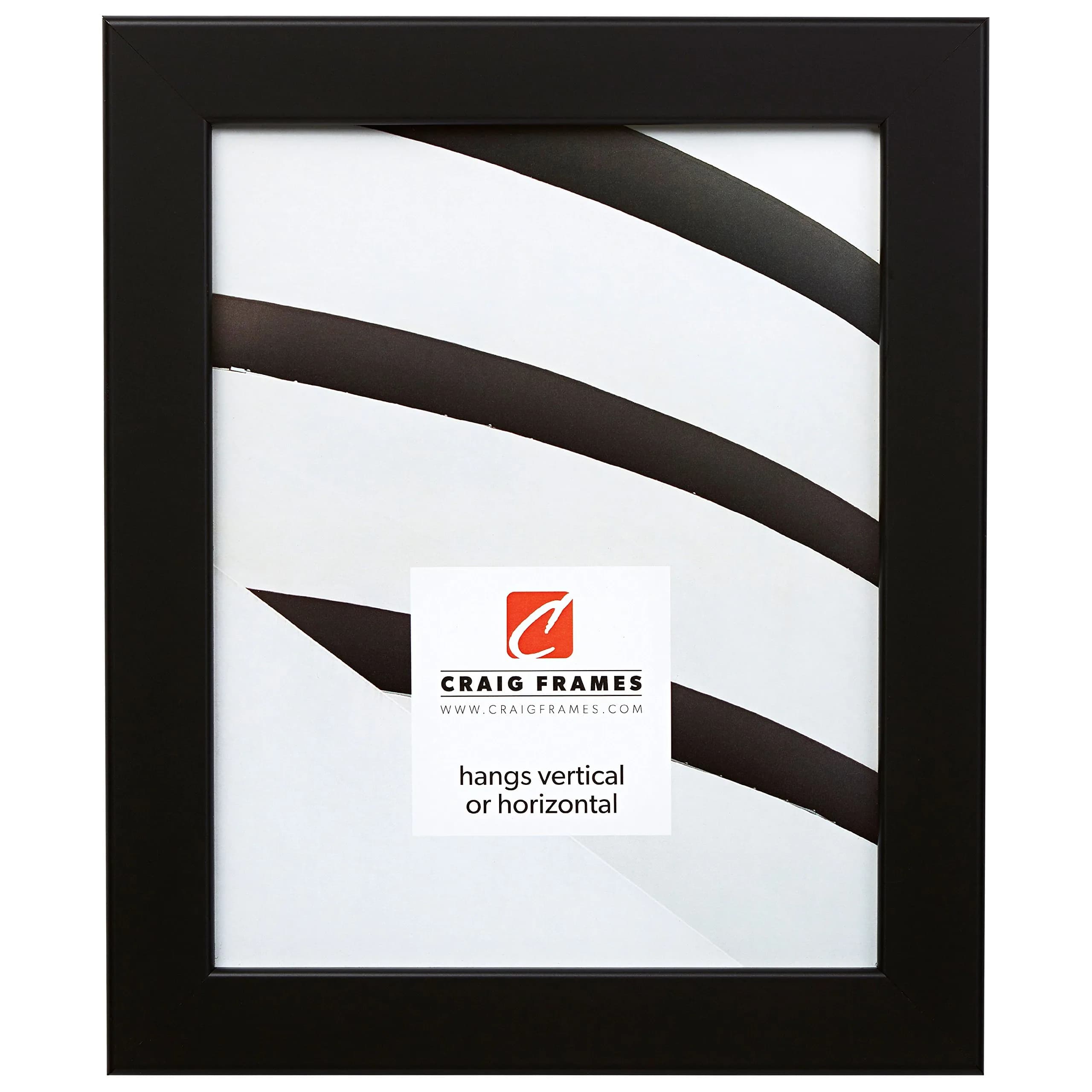 Craig Frames 8.5x11 Black Picture Frame | Contemporary Wall Decor for Photos & Art — Black