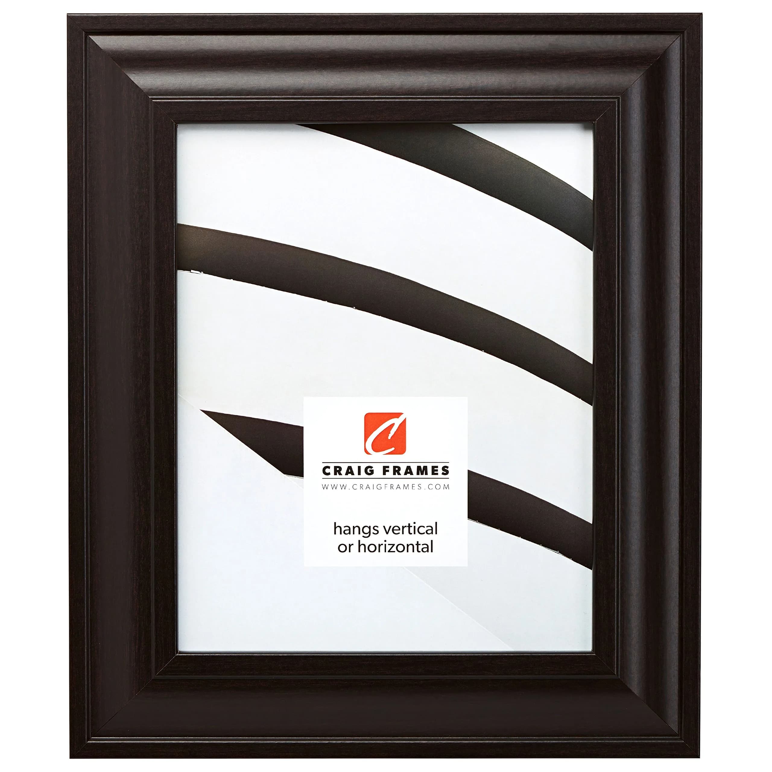 Craig Frames 10x13 Inch Walnut Brown Picture Frame | Contemporary Style, Real Glass Front, Ready to Hang - main product image