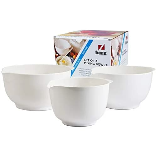 Hutzler Melamine Mixing Bowl Set: 2, 3, and 4 Liters, White | BPA-Free & Dishwasher Safe thumbnail 6
