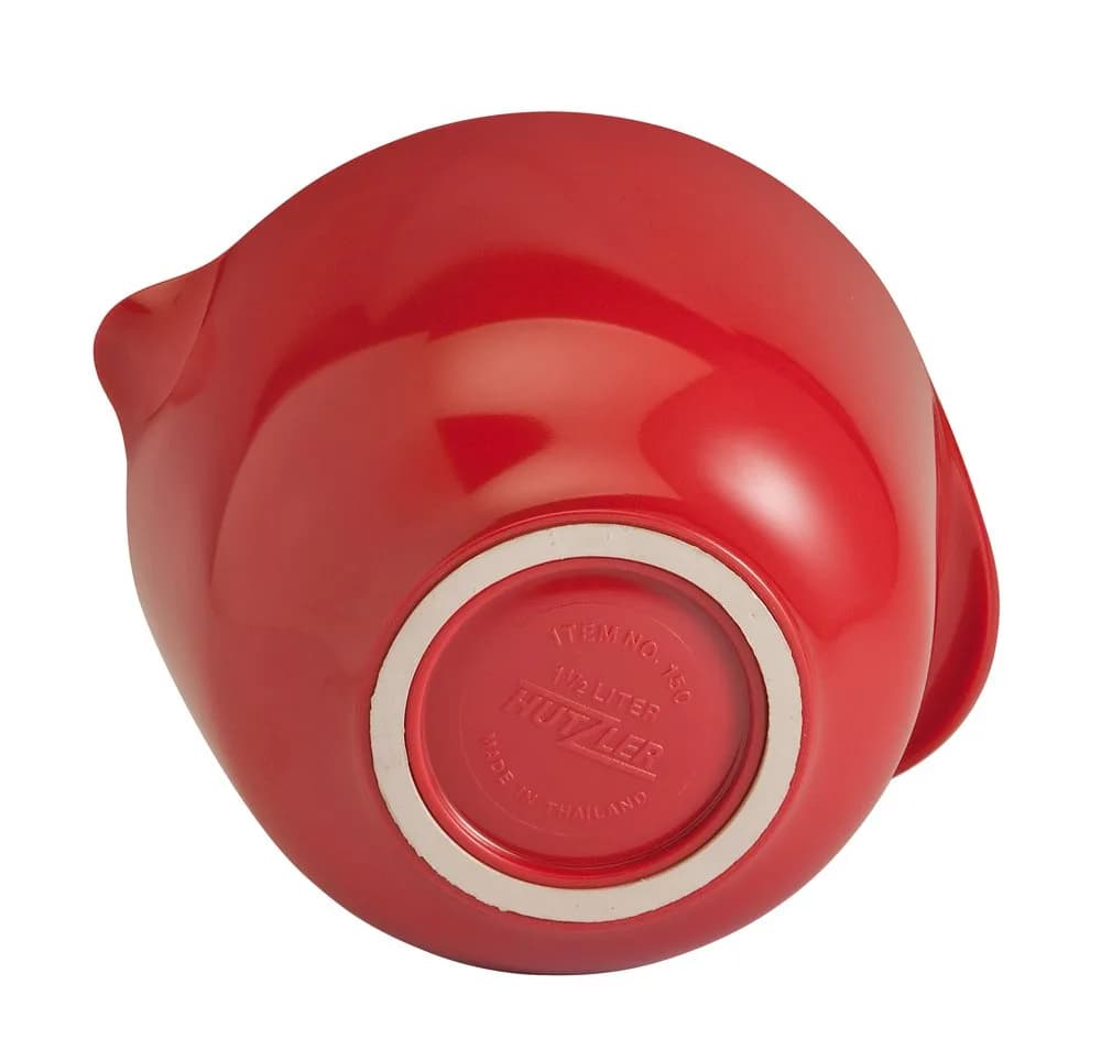 Hutzler Melamine Mixing Bowl Set: 2, 3, and 4 Liters (67.6, 101.4, 135.2 oz) | BPA-Free & Dishwasher Safe Red Bowls - view 5